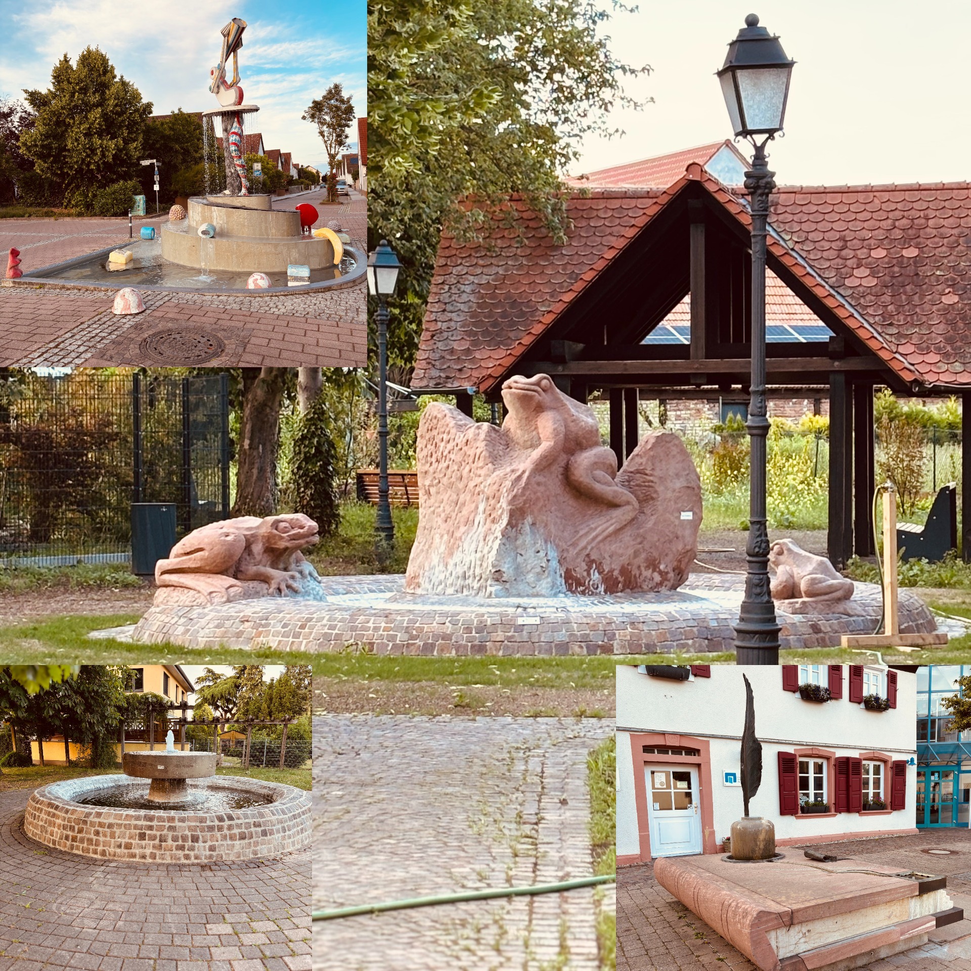 Collage mit Bildern Offenbacher Brunnen